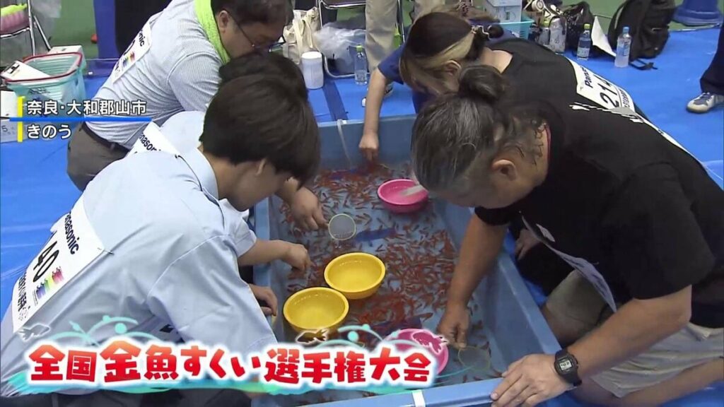 日本一決定「全国金魚すくい選手権大会」3分間の勝負、約1500人が参加 奈良・大和郡山市 | au Webポータル au Webポータル