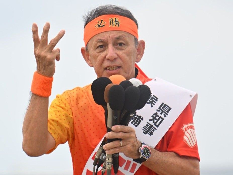 【動画】玉城デニー氏「平和守り、明るい未来を実現」　本部町で第一声　沖縄知事選 | 沖縄タイムス＋プラス