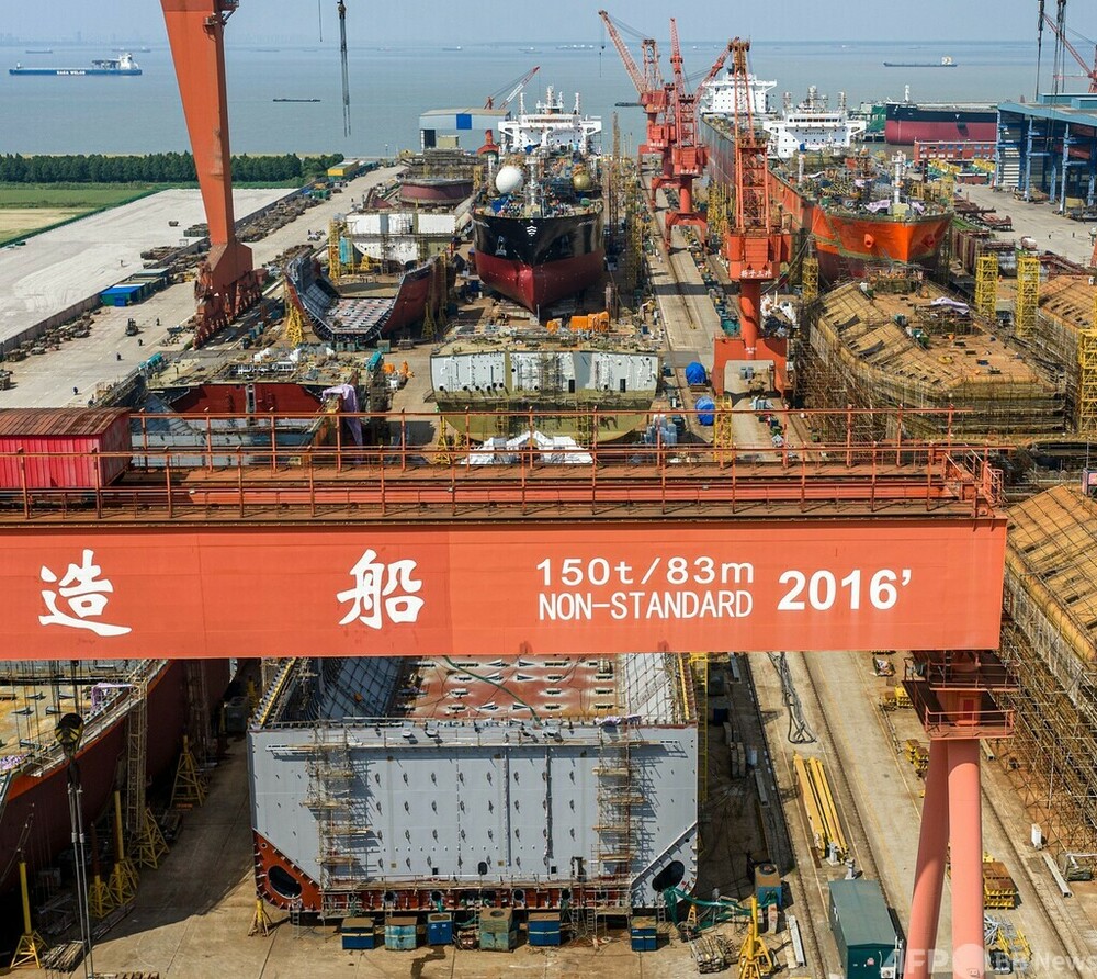 上半期の中国海船の新規受注量は前年同期比105.2%増加 写真1枚 国際ニュース:AFPBB News 上半期の中国海船の新規受注量は前年同期比105.2%増加 写真1枚 国際ニュース:AFPBB News