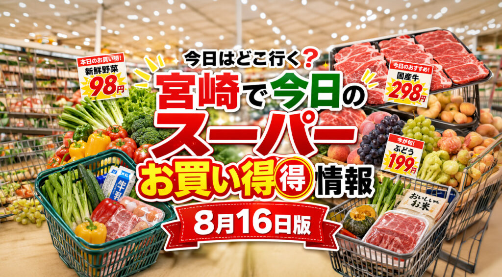 宮崎で今日のスーパーお買い得🉐8月16日版|マルイチEdy6倍!ながやま5倍・まつの日曜限定品も|ほんみや宮崎 – ほんみや宮崎 宮崎で今日のスーパーお買い得🉐8月16日版|マルイチEdy6倍!ながやま5倍・まつの日曜限定品も|ほんみや宮崎 - ほんみや宮崎