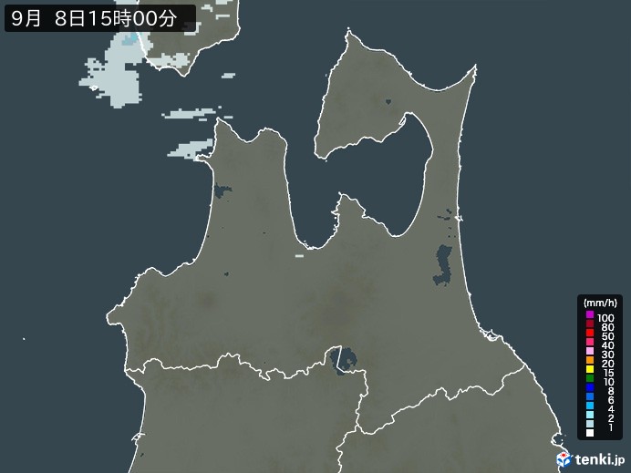 青森県の過去の雨雲レーダー(2026年09月08日) – 日本気象協会 tenki.jp 青森県の雨雲レーダー(2026年09月08日)