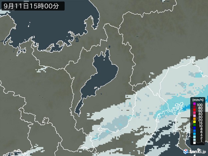 滋賀県の過去の雨雲レーダー(2026年09月11日) – 日本気象協会 tenki.jp 滋賀県の雨雲レーダー(2026年09月11日)
