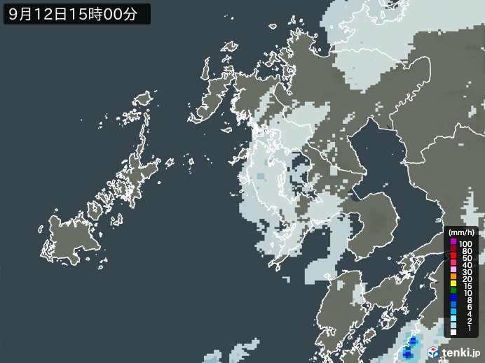 長崎県の過去の雨雲レーダー(2026年09月12日) – 日本気象協会 tenki.jp 長崎県の雨雲レーダー(2026年09月12日)