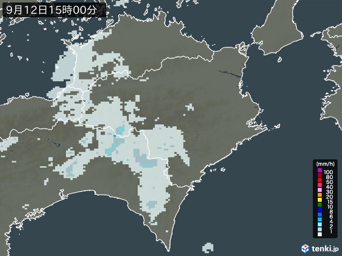 徳島県の過去の雨雲レーダー(2026年09月12日) – 日本気象協会 tenki.jp 徳島県の雨雲レーダー(2026年09月12日)