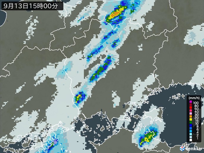 岡山県の過去の雨雲レーダー(2026年09月13日) – 日本気象協会 tenki.jp 岡山県の雨雲レーダー(2026年09月13日)
