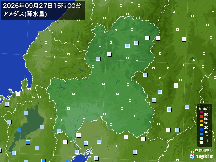 岐阜県の過去のアメダス実況(2026年09月27日)(降水量) – 日本気象協会 tenki.jp 岐阜県の過去のアメダス実況(2026年09月27日)(降水量) - 日本気象協会 tenki.jp