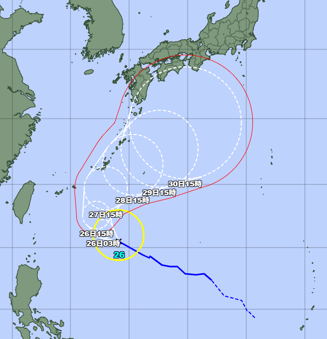 台風26号、27日ごろ「強い」勢力で沖縄接近へ 本島・宮古島で暴風警報の可能性 – 沖縄タイムス社 台風26号、27日ごろ「強い」勢力で沖縄接近へ 本島・宮古島で暴風警報の可能性 - 沖縄タイムス社