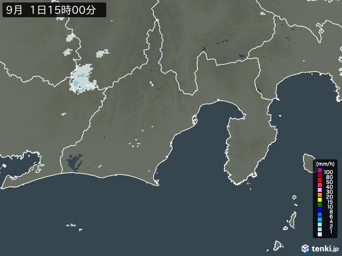 静岡県の過去の雨雲レーダー(2026年09月01日) – 日本気象協会 tenki.jp 静岡県の雨雲レーダー(2026年09月01日)