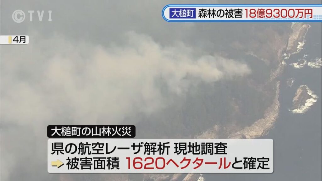 岩手県大槌町の大規模山林火災 森林の被害額は18億9300万円 町が発表 岩手県(2026年10月5日掲載)|TVI NEWS NNN 共有