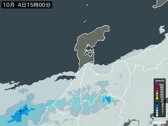 石川県の過去の雨雲レーダー(2026年10月04日) – 日本気象協会 tenki.jp 石川県の雨雲レーダー(2026年10月04日)