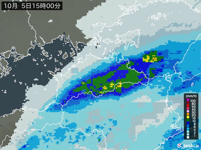 香川県の過去の雨雲レーダー(2026年10月05日) – 日本気象協会 tenki.jp 香川県の雨雲レーダー(2026年10月05日)