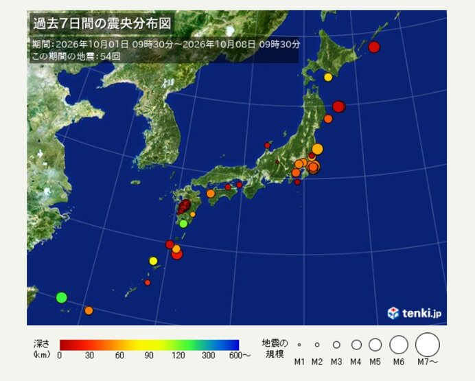 ここ1週間の地震回数 今日8日明け方は千葉県で最大震度4 日頃から備えを