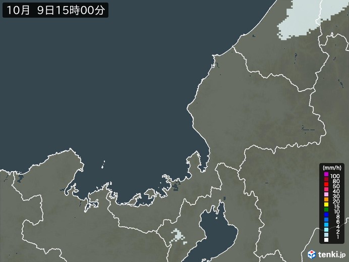 福井県の過去の雨雲レーダー(2026年10月09日) – 日本気象協会 tenki.jp 福井県の雨雲レーダー(2026年10月09日)