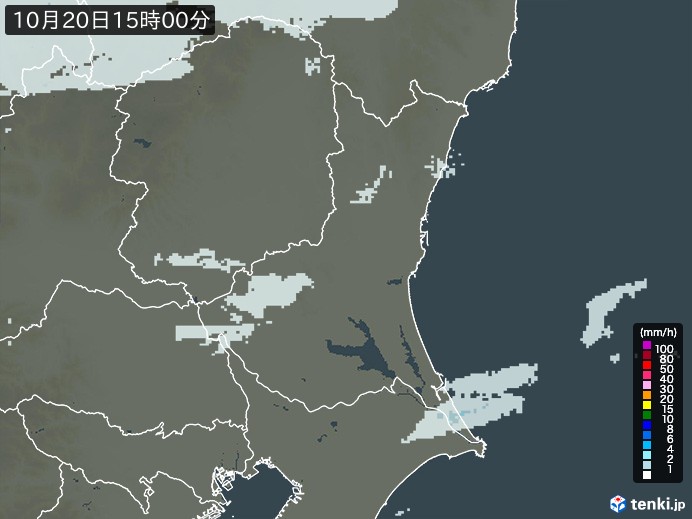 茨城県の過去の雨雲レーダー(2026年10月20日) – 日本気象協会 tenki.jp 茨城県の雨雲レーダー(2026年10月20日)