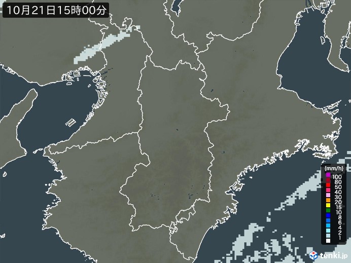奈良県の過去の雨雲レーダー(2026年10月21日) – 日本気象協会 tenki.jp 奈良県の雨雲レーダー(2026年10月21日)