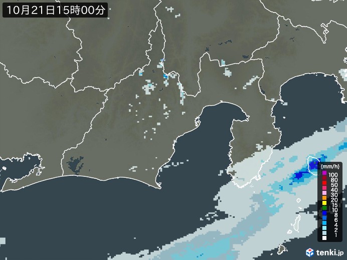 静岡県の過去の雨雲レーダー(2026年10月21日) – 日本気象協会 tenki.jp 静岡県の雨雲レーダー(2026年10月21日)