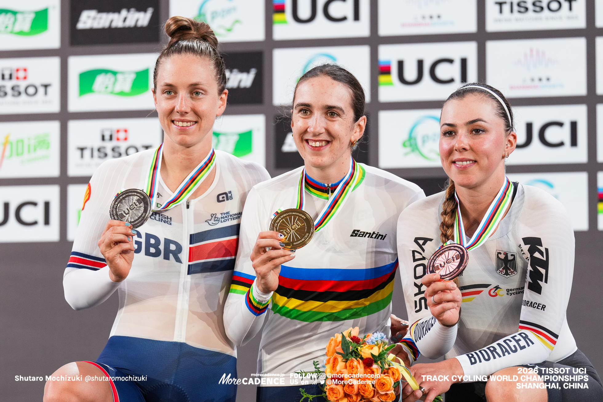 COUZENS Millie, KNIGHT Josie, KLEIN Lisa, 女子個人パシュート 決勝 Women's Individual Pursuit - Finals, 2026 Tissot UCI Track World Championships, Shanghai China