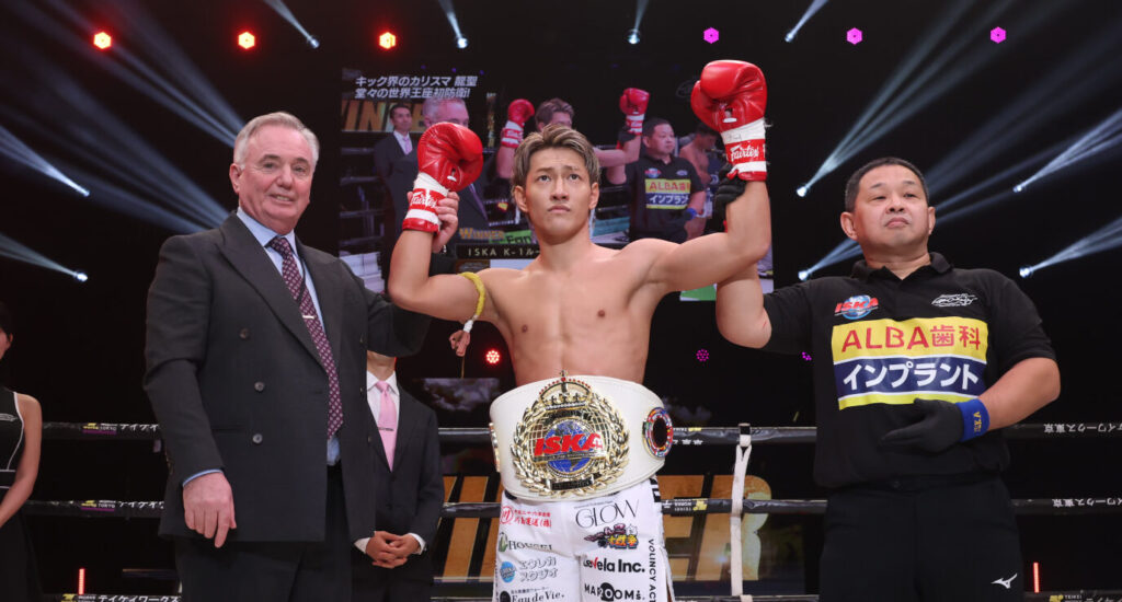 GOAT 10.25 テレビ東京(レポ):ISKA 3階級王座戦。龍聖、アルゼンチンの選手を1R KOしスーパーフェザー級王座初防衛。南原健太、ギリシャ人選手を3R KOしライトクルーザー級王座獲得。笠原友希、フランスの選手に判定勝ちしスーパーライト級王座獲得 GOAT 10.25 テレビ東京(レポ):ISKA 3階級王座戦。龍聖、アルゼンチンの選手を1R KOしスーパーフェザー級王座初防衛。南原健太、ギリシャ人選手を3R KOしライトクルーザー級王座獲得。笠原友希、フランスの選手に判定勝ちしスーパーライト級王座獲得