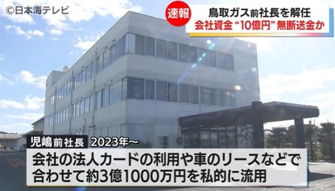 鳥取ガスで前社長解任の激震 3億円超の私的流用疑惑と「暗闘」の全容 2026.10.03 : 企業調査のかくし扉 鳥取ガスで前社長解任の激震 3億円超の私的流用疑惑と「暗闘」の全容 2026.10.03 : 企業調査のかくし扉