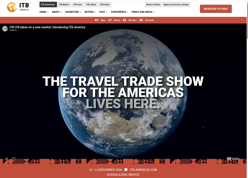 南北アメリカの新たな大型観光イベント「ITB アメリカス 2026」、メキシコで11月10～12日に初開催　―読者割引あり（PR）｜トラベルボイス（観光産業ニュース）