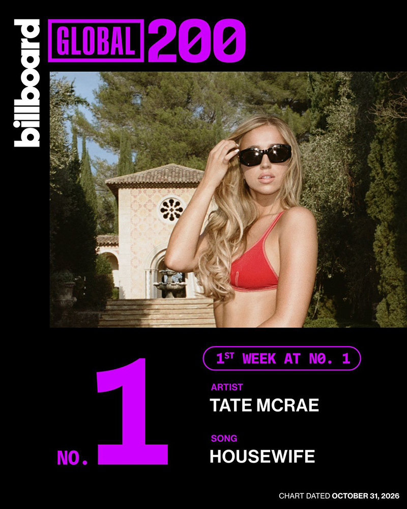 Avex Music Group 所属作家2名がプロデュース Tate McRae「Housewife」が米ビルボード・グローバル200及びSpotifyグローバル・USAチャートで初登場1位 | ニュース avex portal