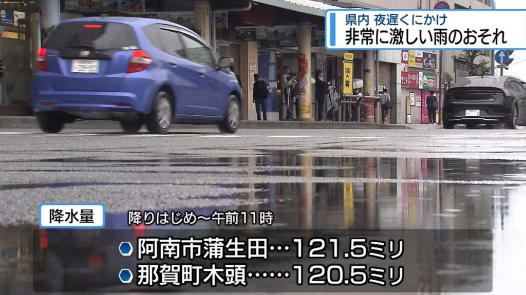 26日夜おそくにかけ大雨のおそれ 低い土地の浸水や河川の増水に十分注意【徳島】(2026年10月26日掲載)|JRT NEWS NNN 共有
