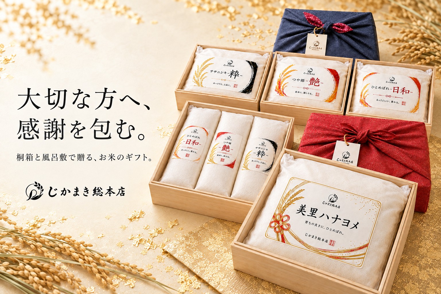 じかまき総本店の贈答米ギフト
