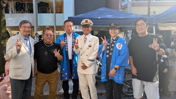 「自由が丘女神まつり2026」③目黒区との友好都市 宮城県角田市 黒須貫市長と懇談(目黒区)の様子1