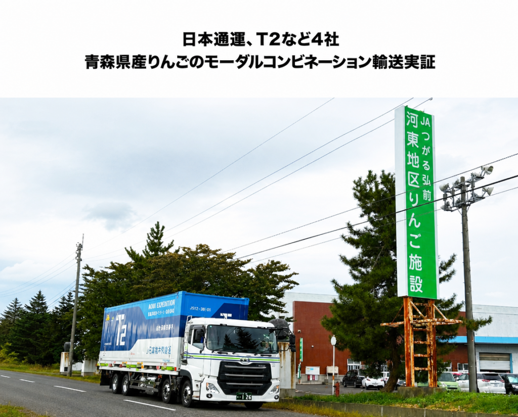 日本通運、T2ほか/青森県産りんごのモーダルコンビネーション輸送実証、青果で国内初 ─ 物流ニュースのLNEWS 日本通運、T2ほか/青森県産りんごのモーダルコンビネーション輸送実証、青果で国内初 ─ 物流ニュースのLNEWS