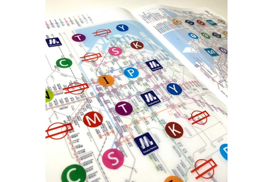 東京メトロ×Osaka Metro コラボ 路線図クリアファイル（Wポケット）650円