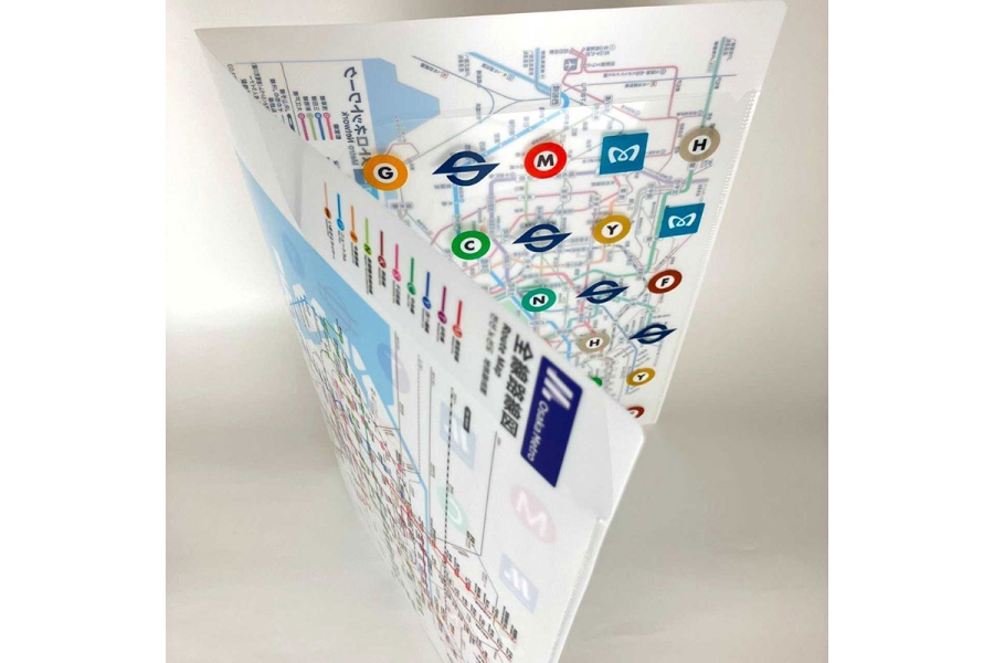 東京メトロ×Osaka Metro コラボ 路線図クリアファイル（Wポケット）650円