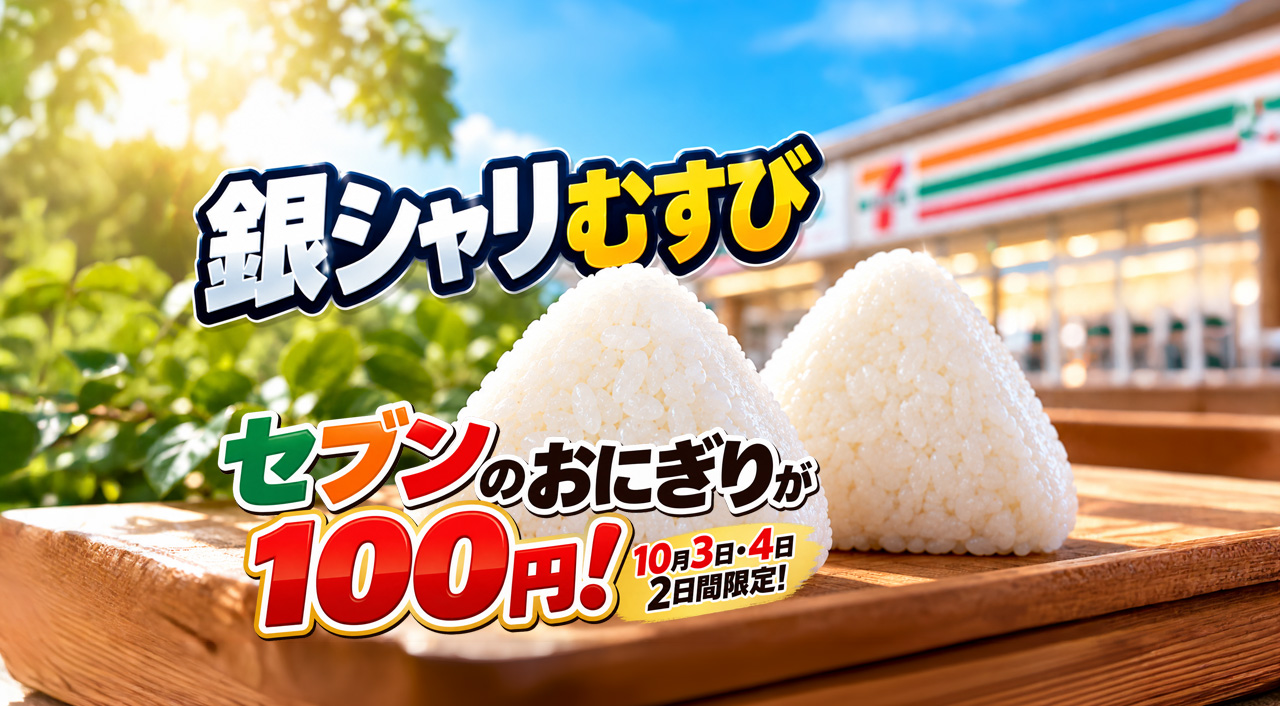 【10月3日・4日】セブンのおにぎりが100円!「銀しゃりむすび」6種が2日間限定