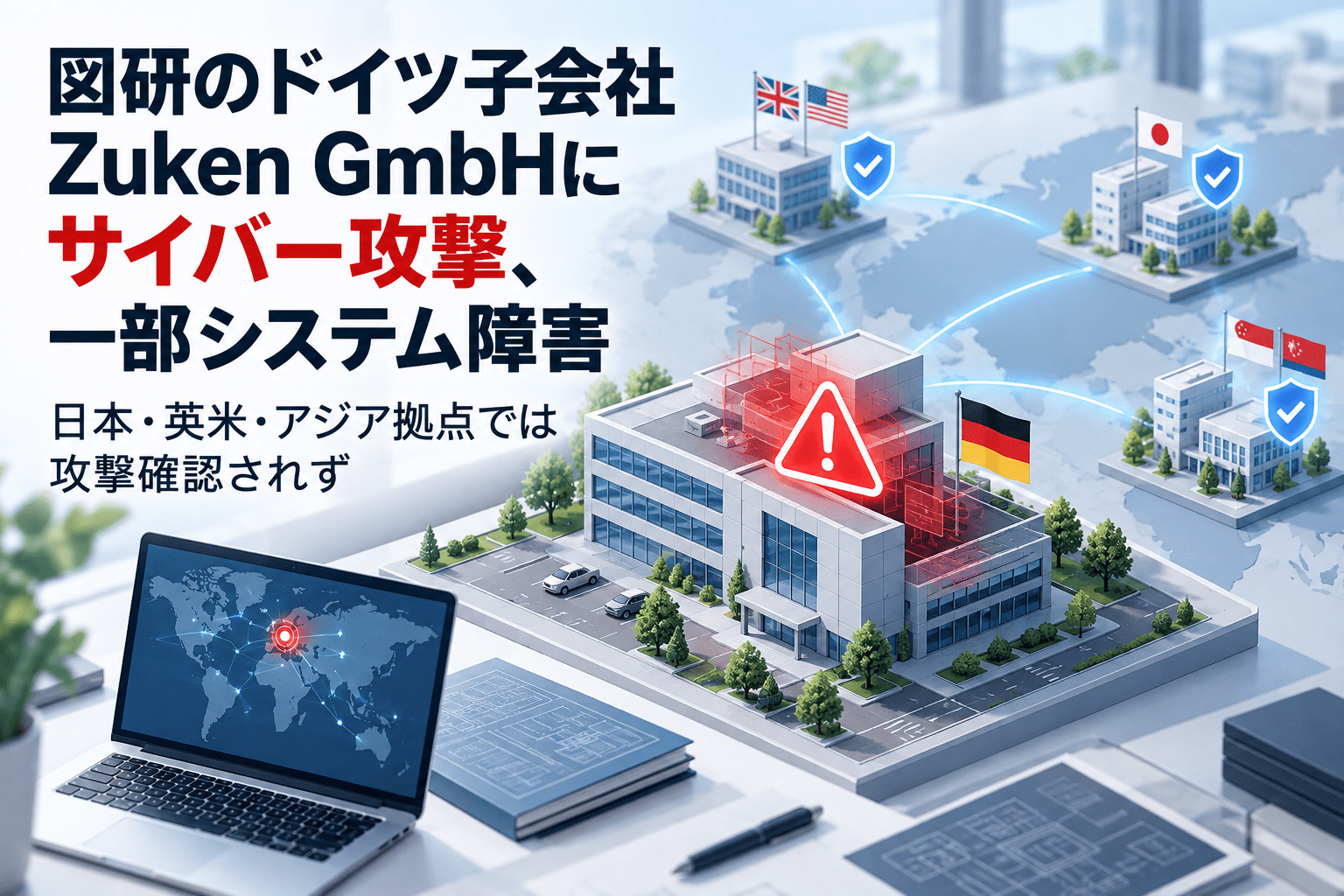 図研のドイツ子会社Zuken GmbHにサイバー攻撃、一部システム障害　日本・英米・アジア拠点では攻撃確認されず